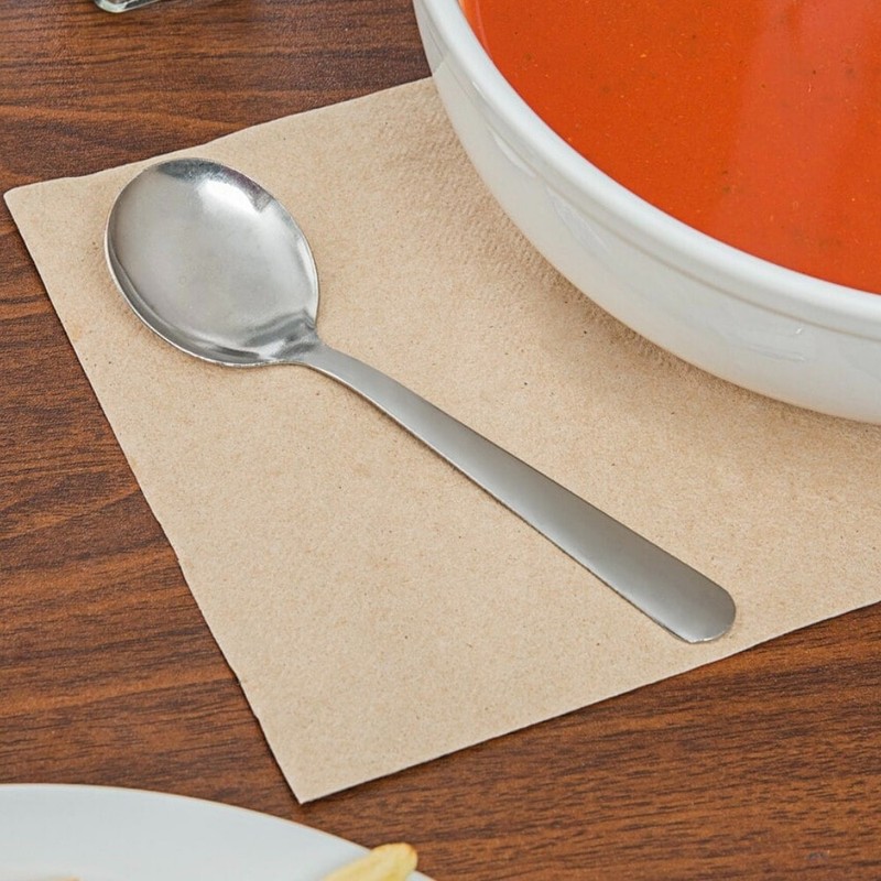 6- Pack Soup Spoons Round Stainless Steel Bouillon Spoon gallery
