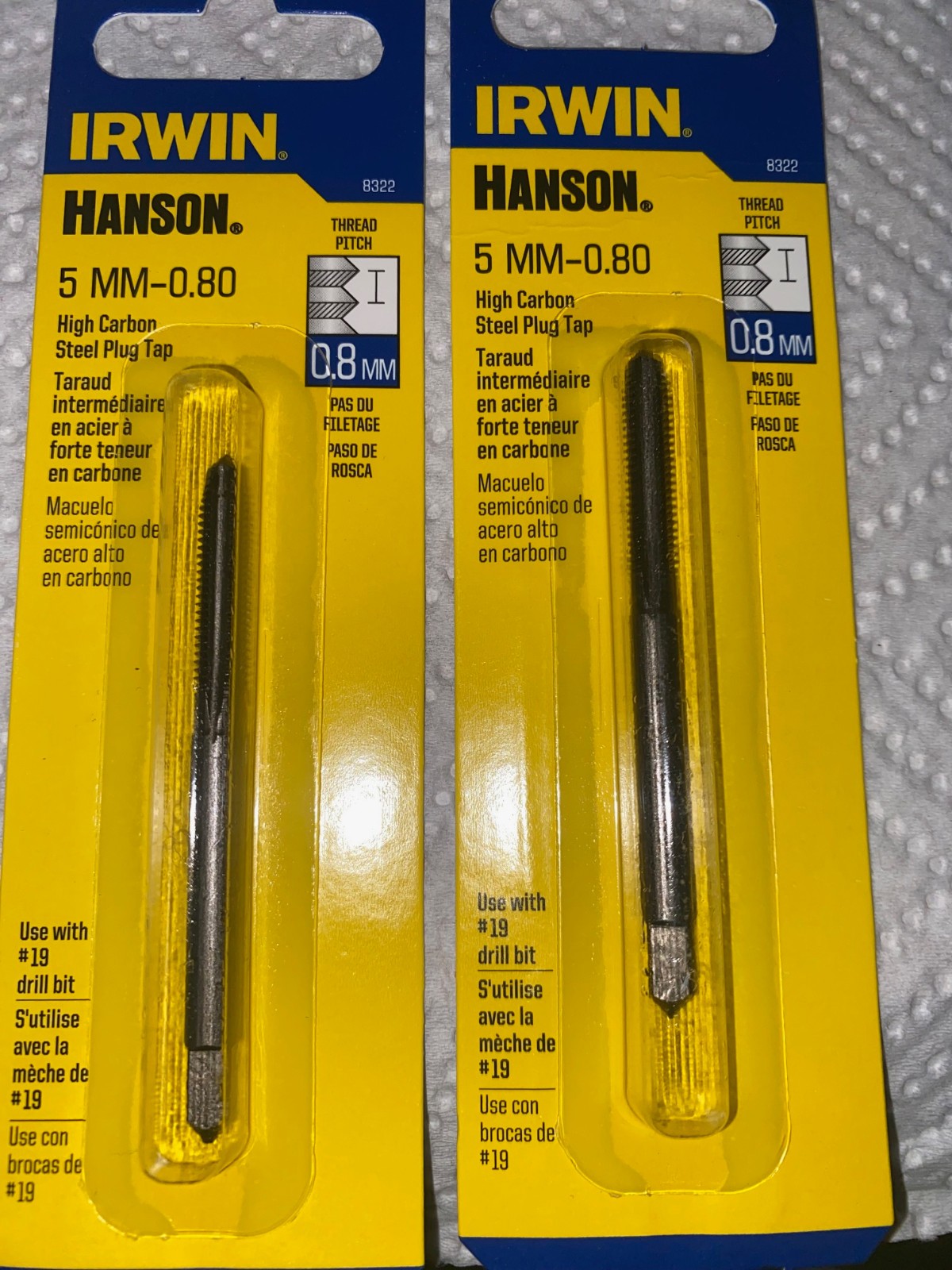 10 pack Irwin Hanson 5mm x 0.80 Plug Tap 8322ZR HSS USA Threading Tool NEW” gallery