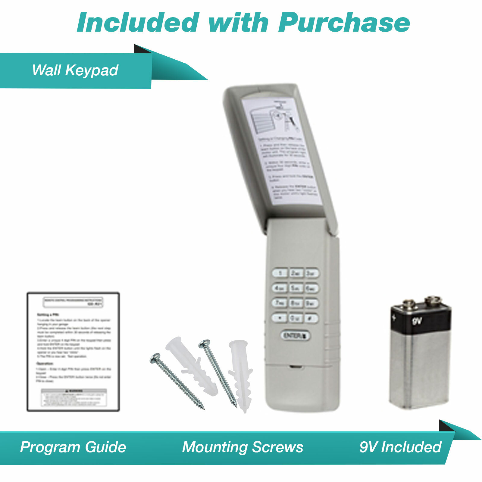 For LiftMaster 877LM Wireless Garage Door Keyless Entry Keypad Yellow Learn gallery