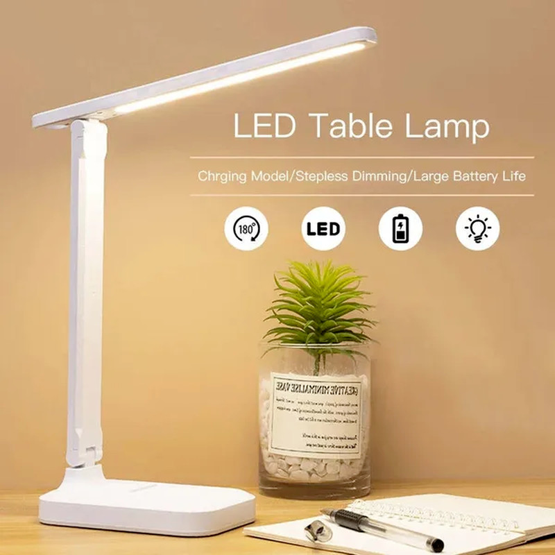 LED Desk Lamp Touch Sensor Reading Foldable Table Lamp Eye Caring Reading Light gallery