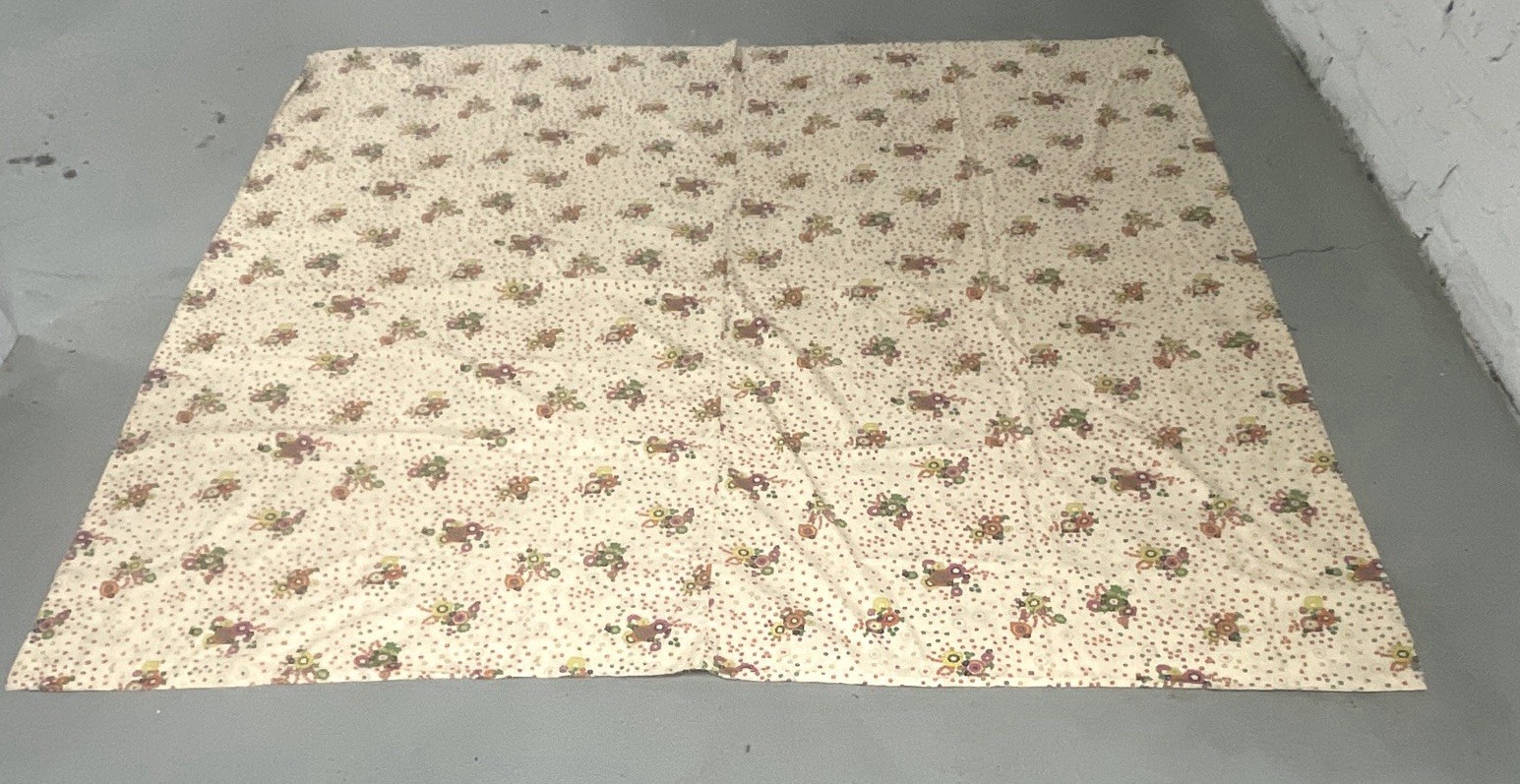 Vintage Retro Floral Fabric Panel Cottagecore Boho Textile 69”X80” gallery