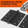 Haidms 304 Stainless Steel Matte Black 4'' Square Corner, Black-3 Pack gallery