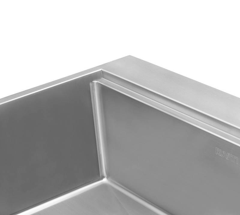 Ruvati 33x22 inch Workstation Ledge Drop-in 16 Gauge Kitchen Sink- RVH8003 gallery