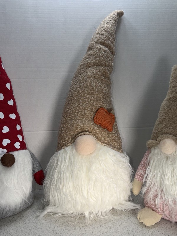 Gnomes Spring Summer Fall Plush Decorations Set of 3 - 20”, 22”, 15” gallery