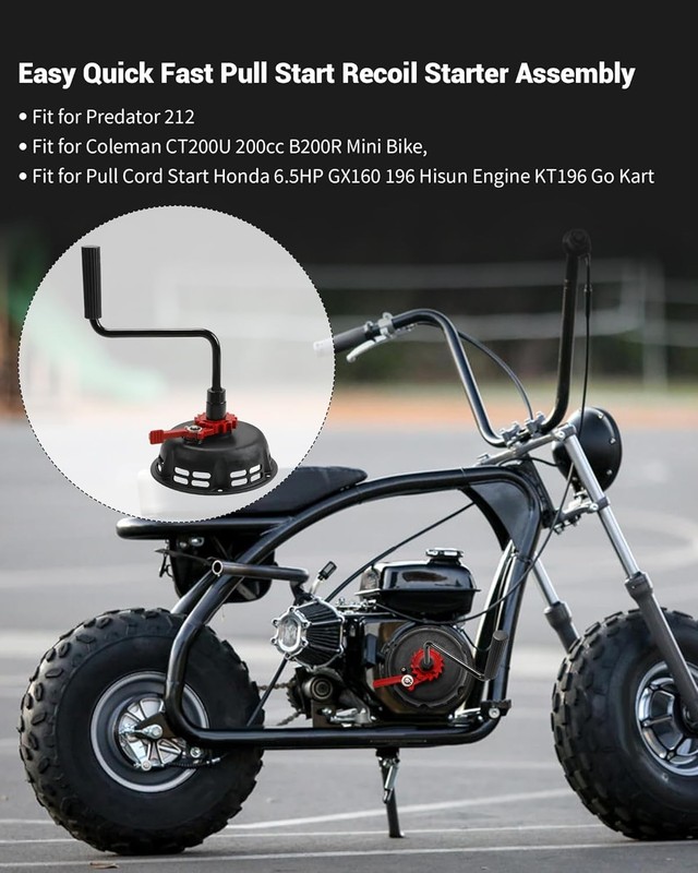 Upgrade Easy Quick Fast Pull Start Recoil Starter Assembly Fit for Predator 212, gallery