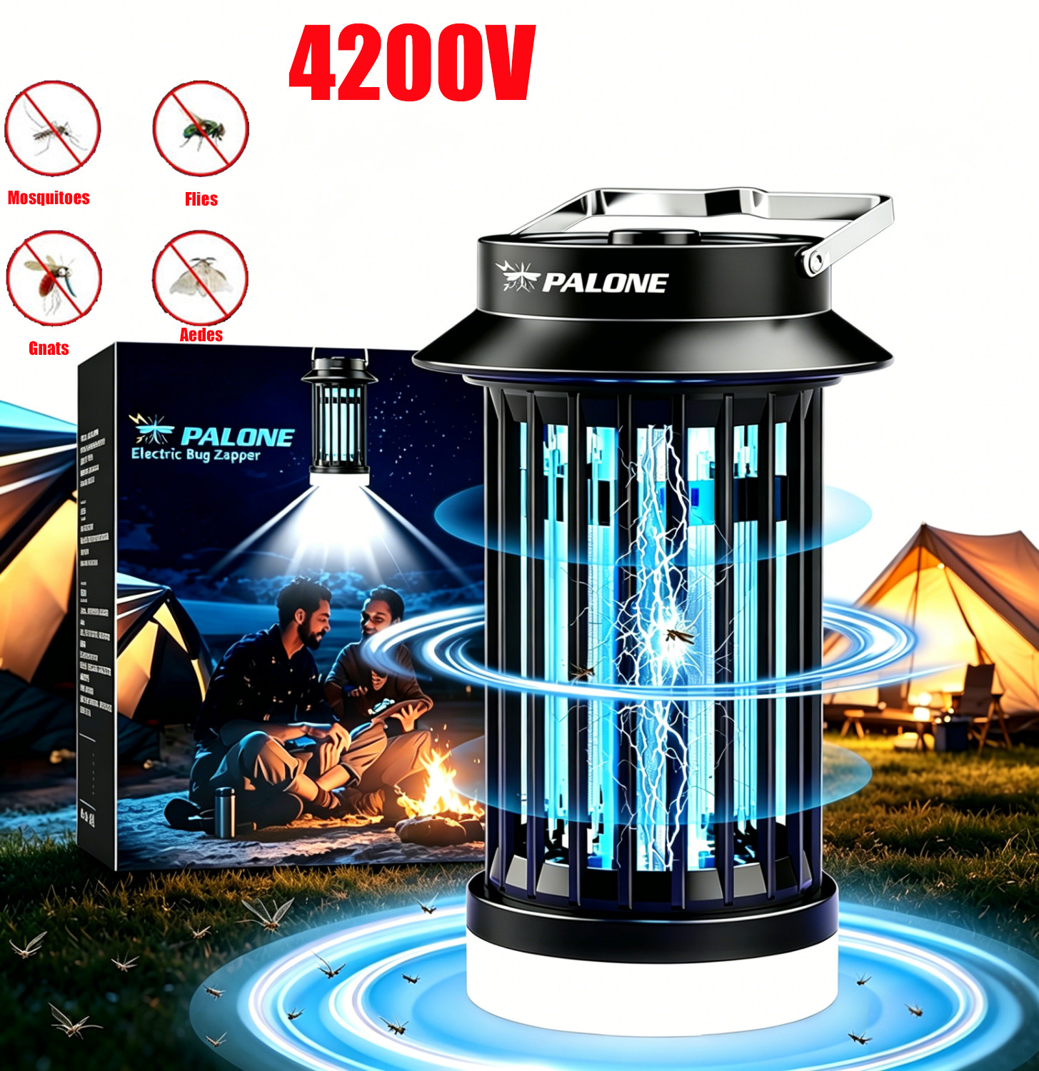 Bug Zapper Mosquito Zapper Rechargeble Waterproof Electronic Outdoor , Indoor, f gallery