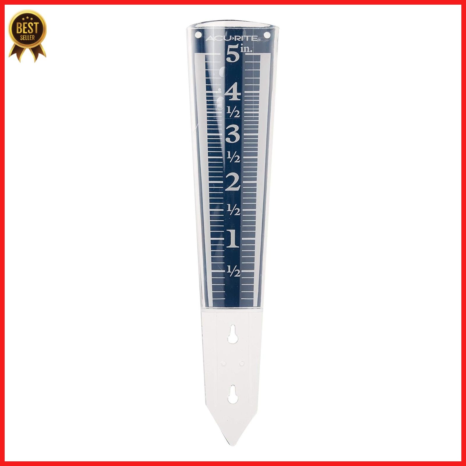 5 Inch Acrylic Rain Gauge Easy Read Outdoor Rain Meter gallery