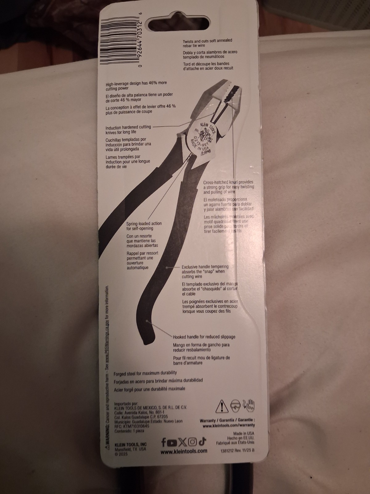 Klein Tools D213-9ST Ironworker Pliers - Blue gallery