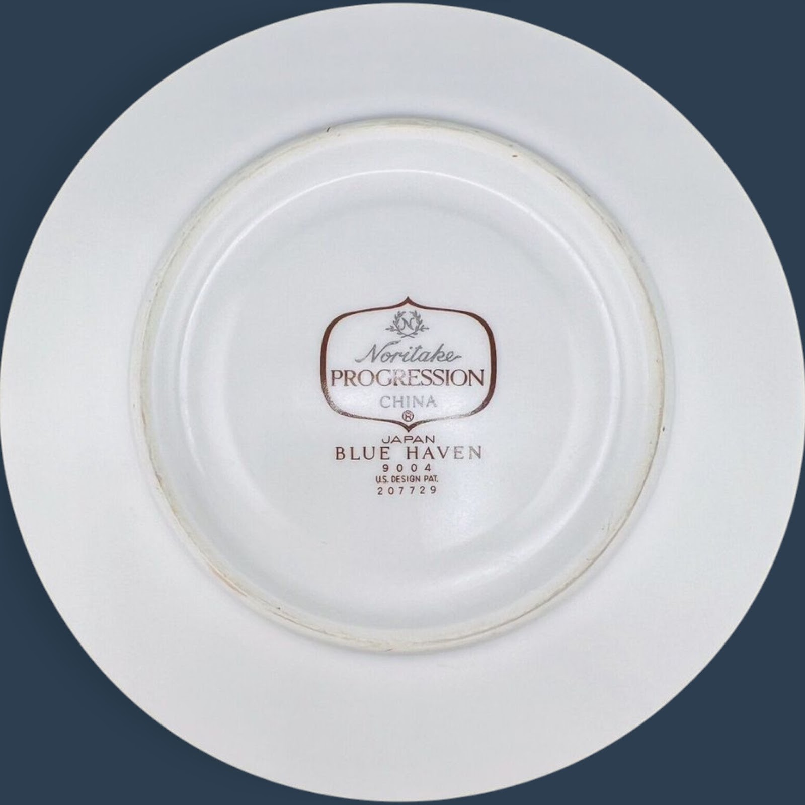 Noritake Progression Blue Haven Cup Saucer Set Vintage Mid Century 9004 gallery