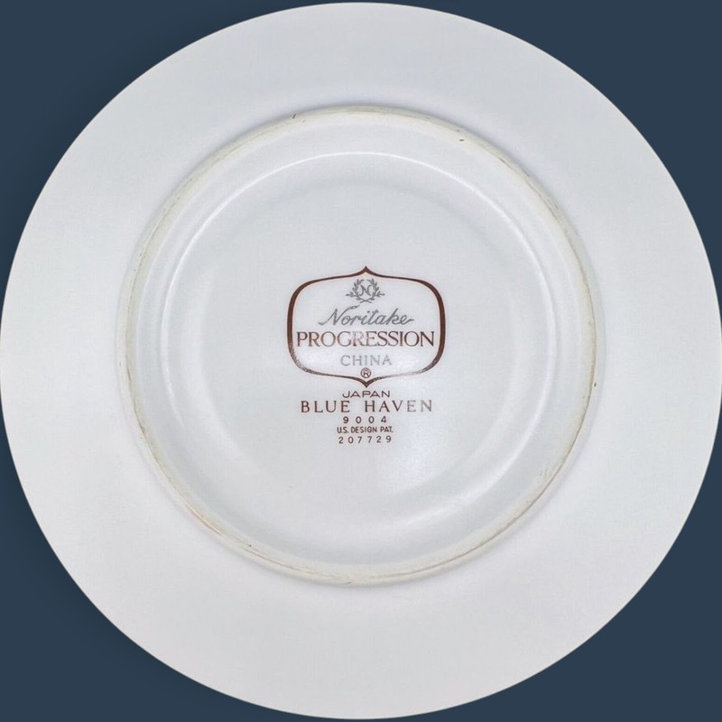 Noritake Progression Blue Haven Cup Saucer Set Vintage Mid Century 9004 gallery