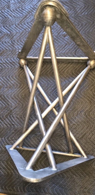 Formations Dual Iron Pedestal Base Modern Geometric Table Base Sculpture Stand gallery