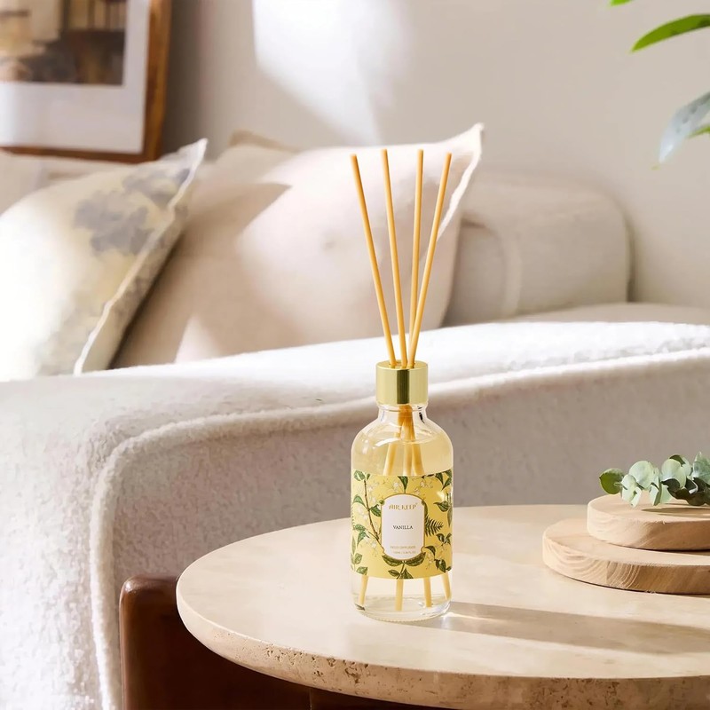 Airkeep Reed Diffuser Oil Set with Reed Sticks,Vanilla Aromatherapy Oil Scent Di gallery