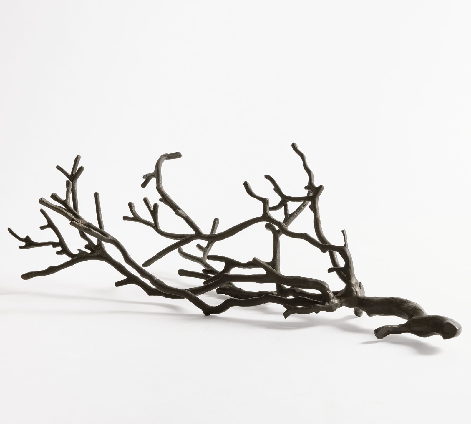 Pottery Barn Handcrafted Cast Branch Decorative Sculpture Bronze 29"W NEW gallery