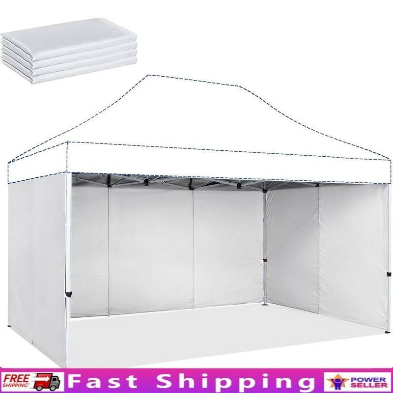 Waterproof Sidewalls 10x15ft Pop Up Canopy UV Protection 150D Polyester New gallery