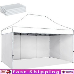Waterproof Sidewalls 10x15ft Pop Up Canopy UV Protection 150D Polyester New