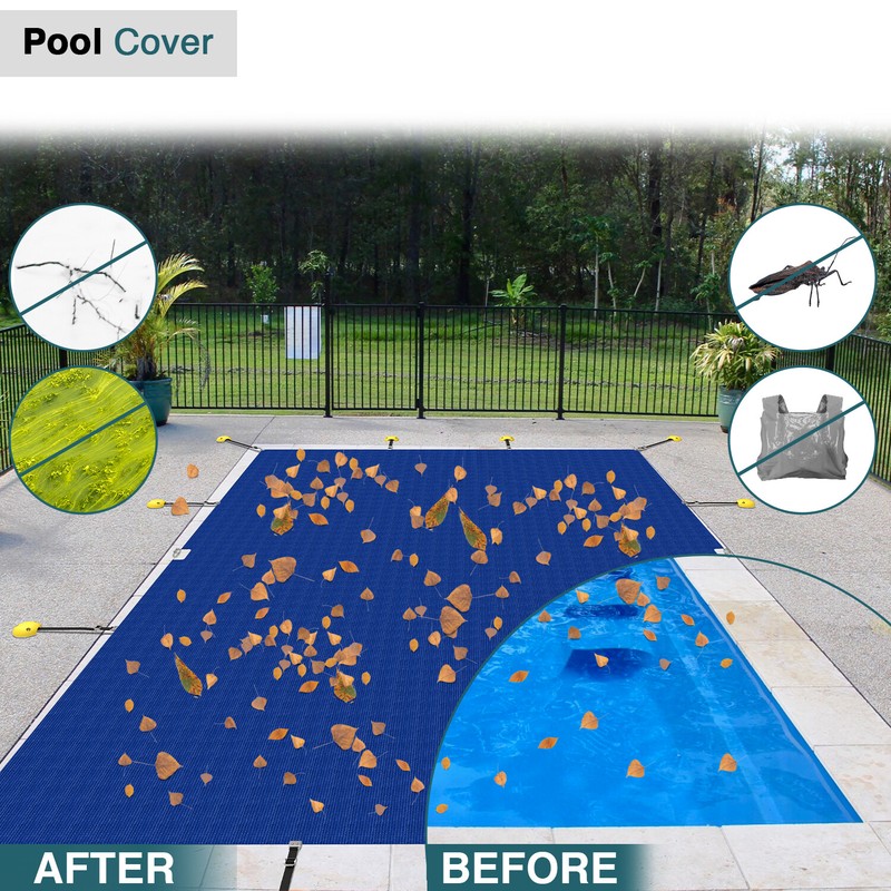 Winter Rectangle Inground Swimming Pool Heavy Duty Safety Cover Blue Customize gallery