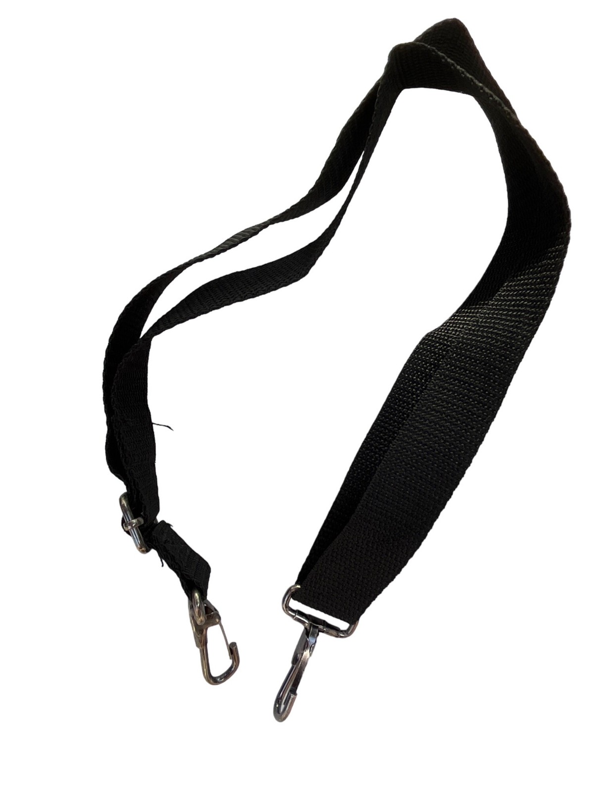 Adjustable Black Nylon Strap With Metal Clasp Hooks A73 gallery
