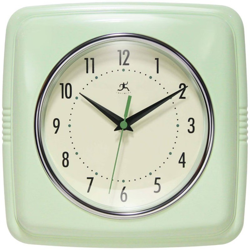 9.25" Square Retro Wall Clock gallery