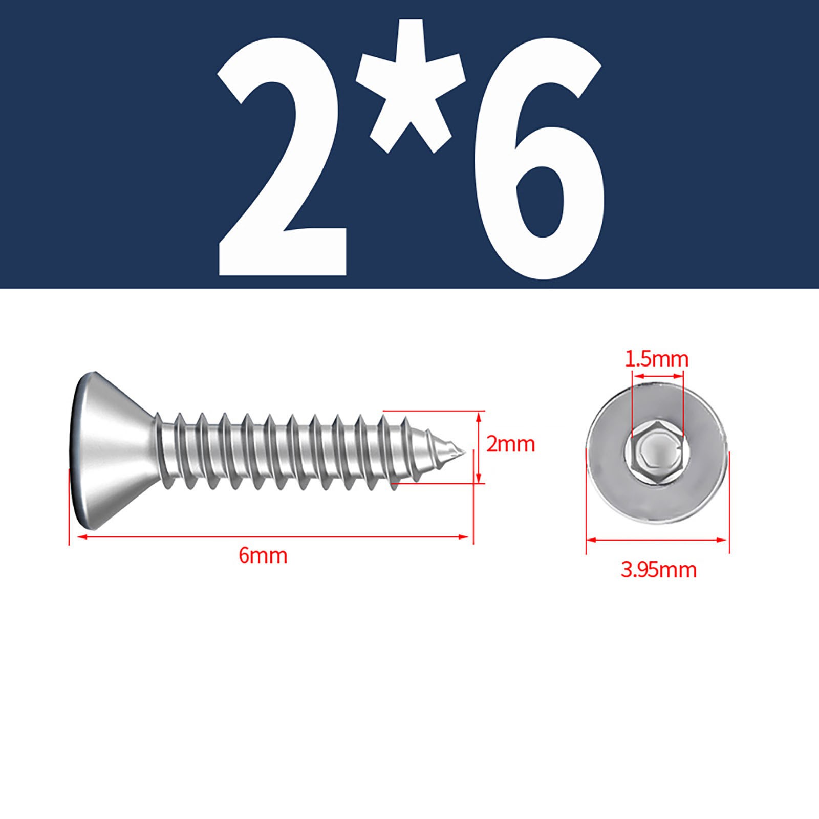 Stainless steel Self-tapping screws Hexagon socket countersunk head screws M2-M6 gallery