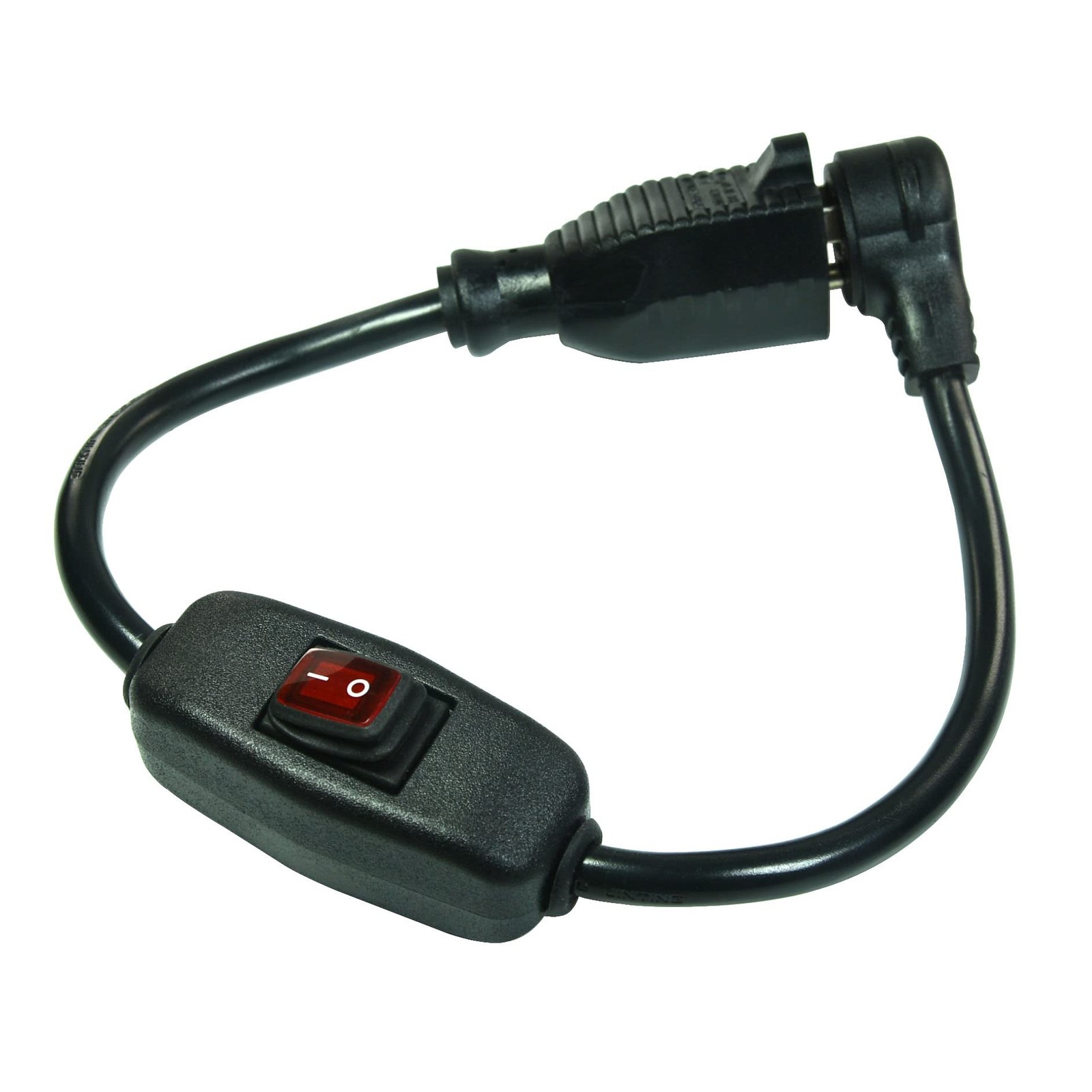 Flat Plug Extension Cord with ON Off Waterproof 3-Prong Plug, black gallery