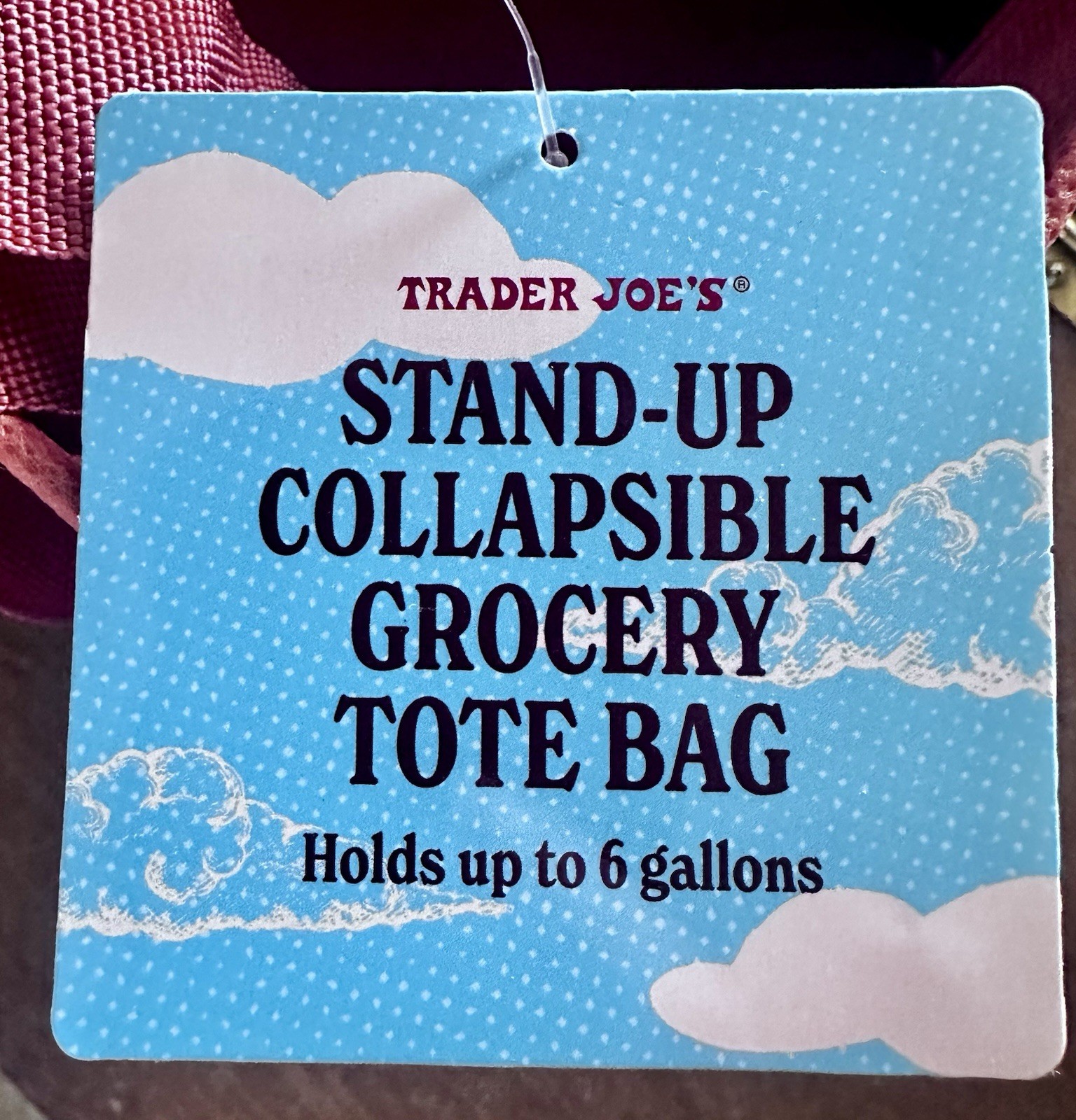 1 Trader Joe’s Stand Up Collapsible Tote Bag Moon Sky Limited New With Tags gallery
