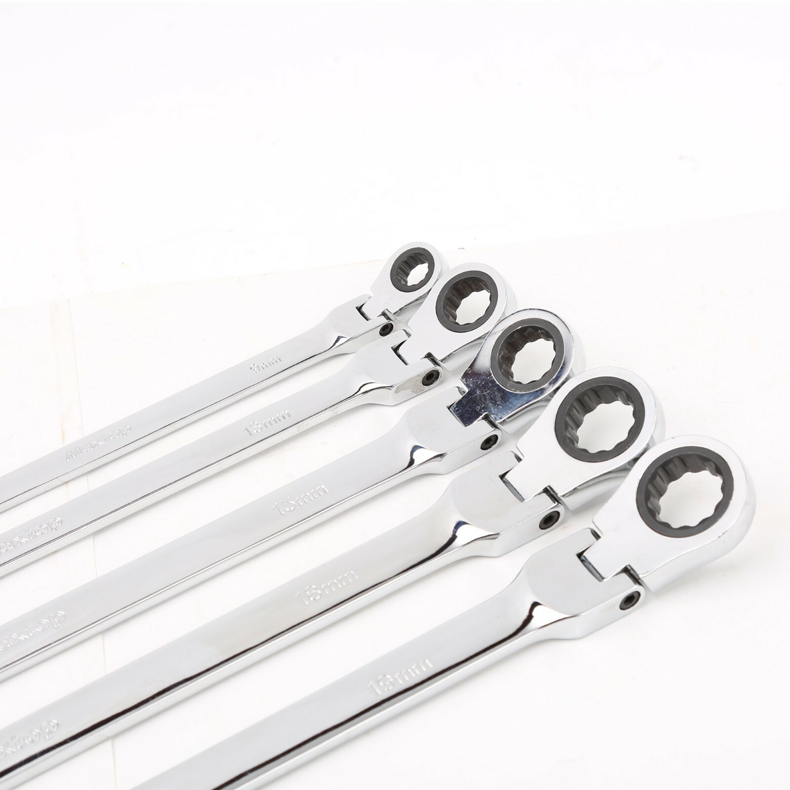 5Pcs Double Box End Ratcheting Wrench Degree Flexible Head Non Reversible Design gallery