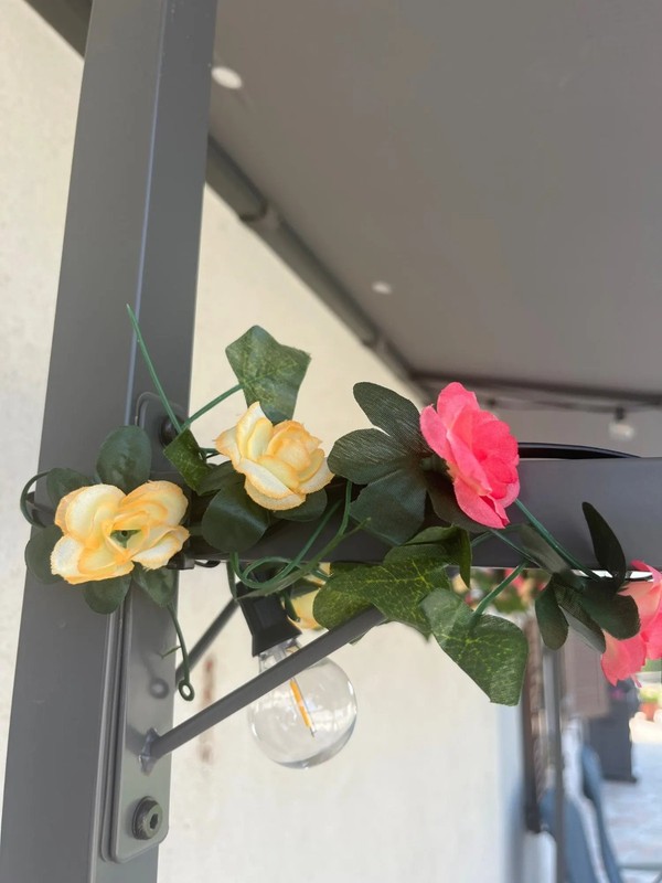 250cm Artificial Rose Garland Flower Vine for Wedding Party Home Wall Decoration gallery