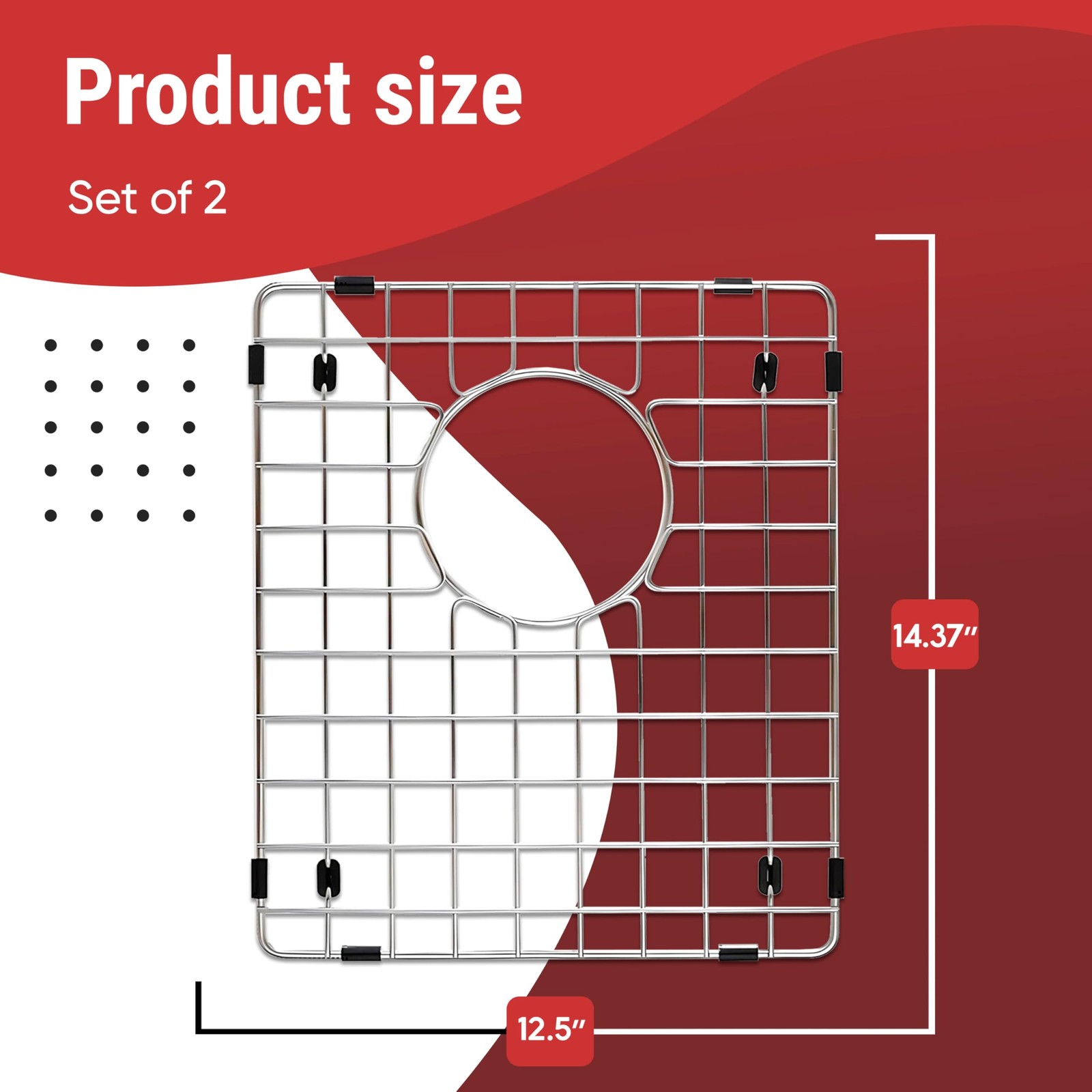 Granatan Sink Protectors For Kitchen Sink Stainless Steel Protective Grid 14.37 gallery