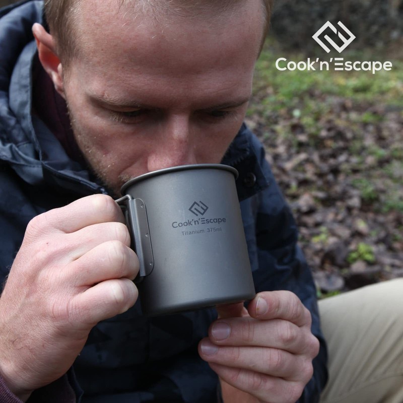 375ml Small Titanium Cup, Camping Coffee Mug Lightweight Backpacking Titanium... gallery