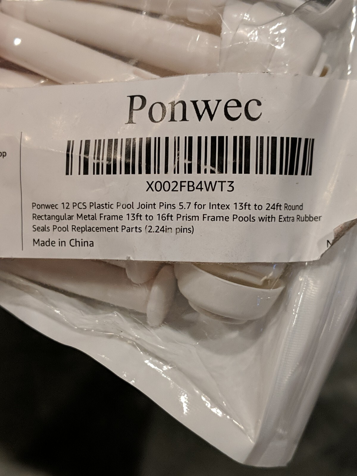 12 PCS - ImPonwec Pool Frame Replacement Joint Pins & Rubber Washer gallery