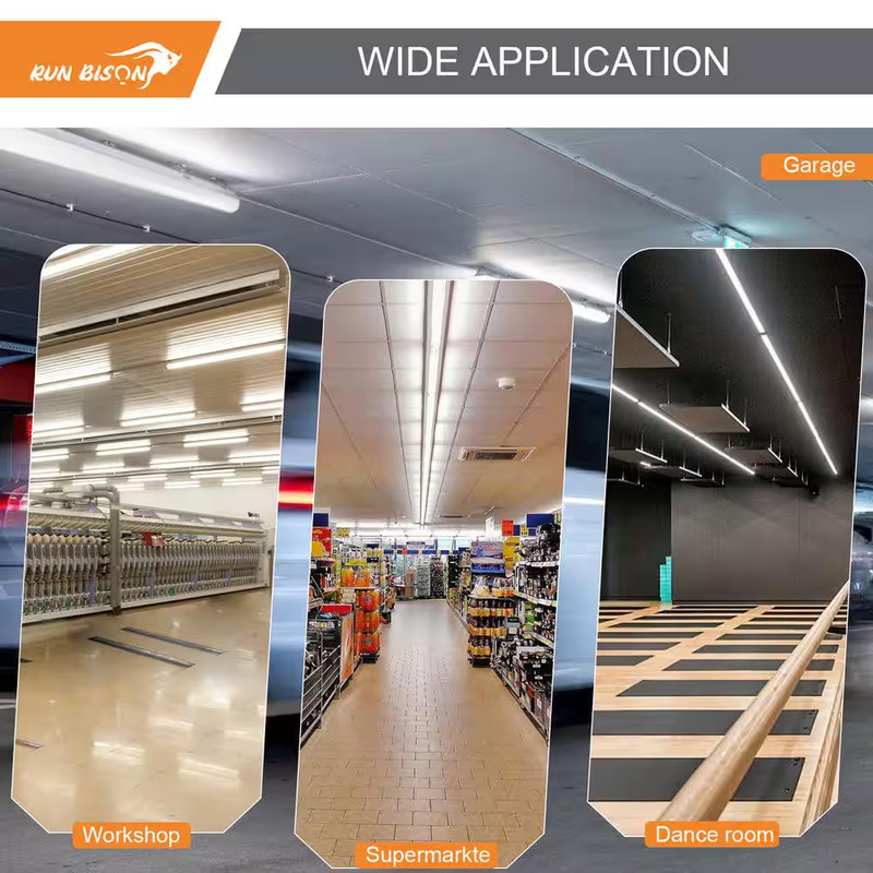 8 Ft.. 90-Watt Integrated LED Linear Strip Light Fixture Shop Light 8450/9750/11 gallery