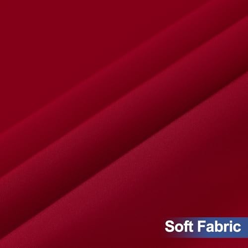 2 Pack Rectangle Table Cloth, Elastic Fitted 72" x 30" (Rectangular) Wine Red gallery