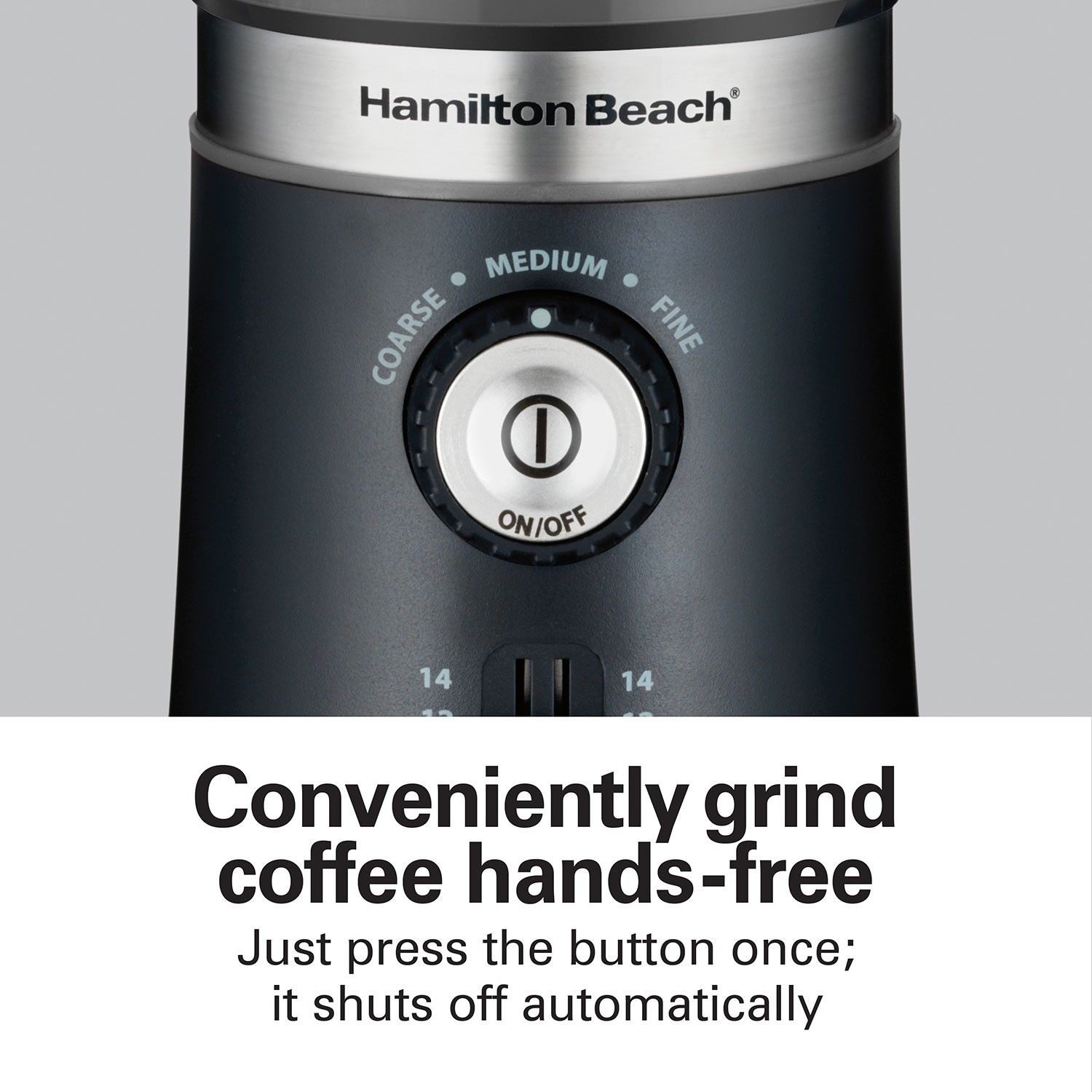 Hamilton Beach Custom Grind 5 Setting Coffee Grinder Brew 14-Cups 80393FG gallery