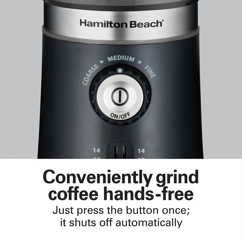 Hamilton Beach Custom Grind 5 Setting Coffee Grinder Brew 14-Cups 80393FG gallery