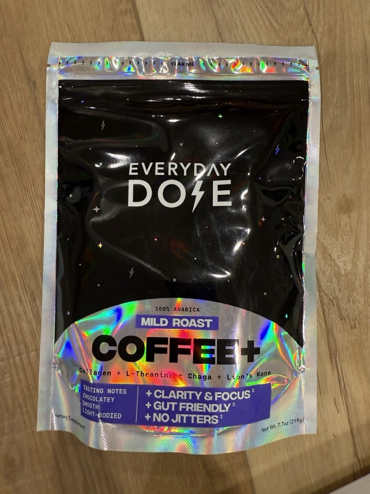 Everyday Dose Mushroom Coffee + Mild Roast Collagen Protein Nootropics Focus