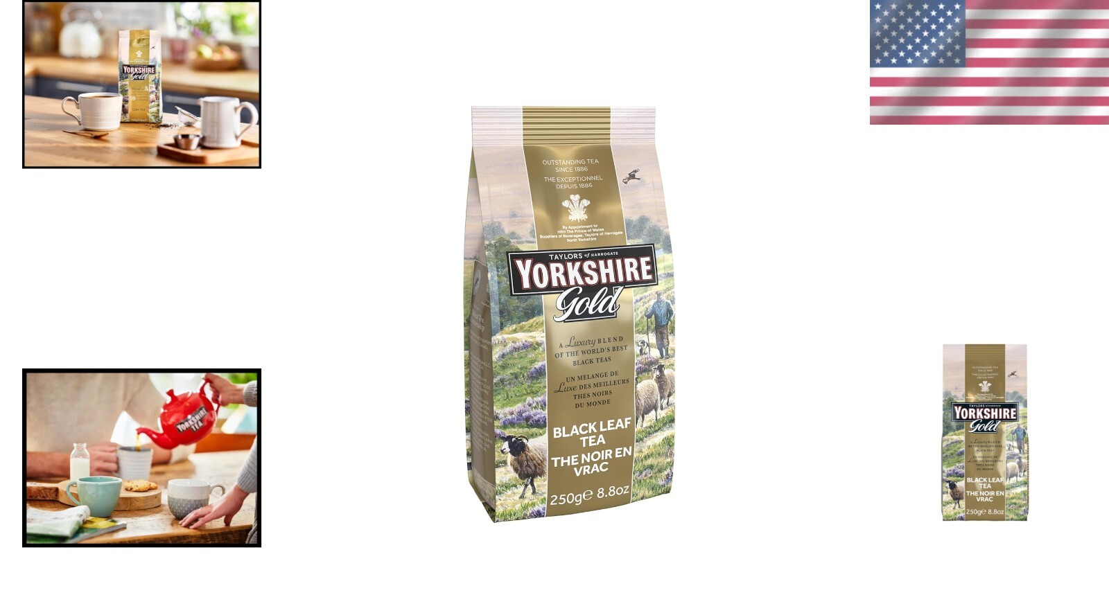 Rich & Bright Yorkshire Gold Loose Leaf Tea, 8.8 Oz - Ideal for Milk or Lemon gallery