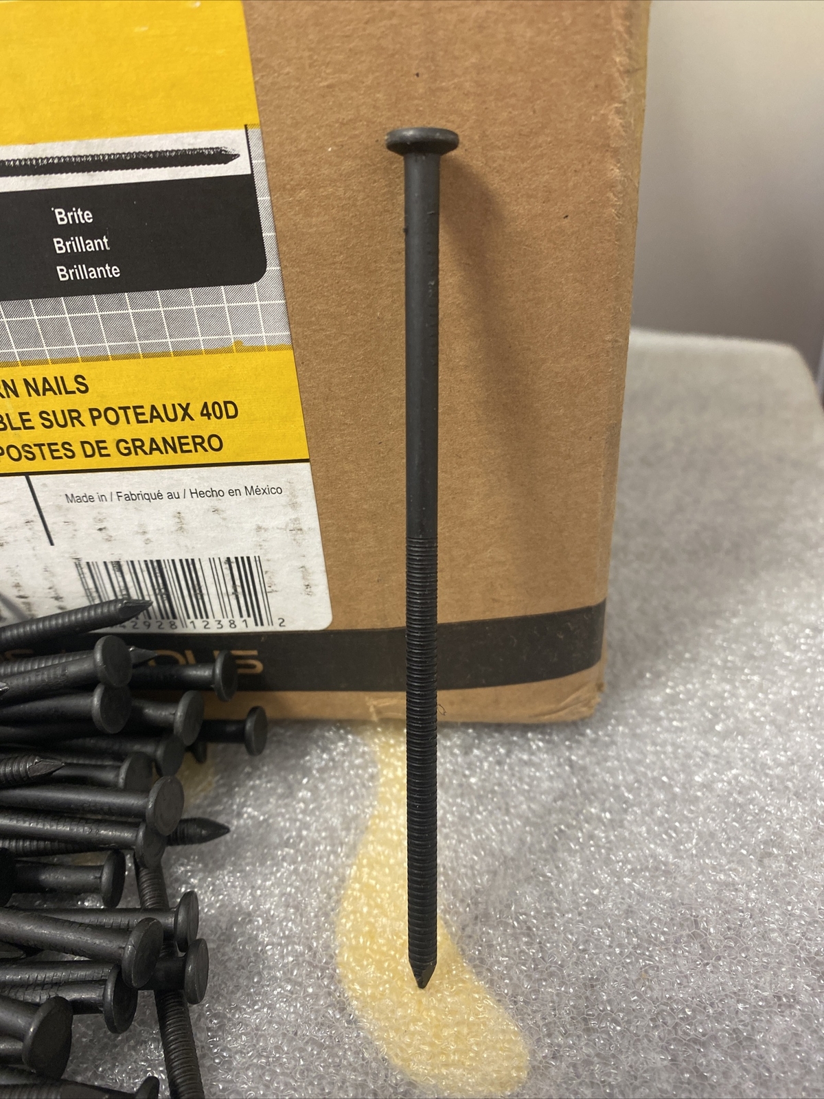 4 POUNDS Pro Fit Ring Shank Pole Barn Nails 5 Inch 40D Heat Treated gallery