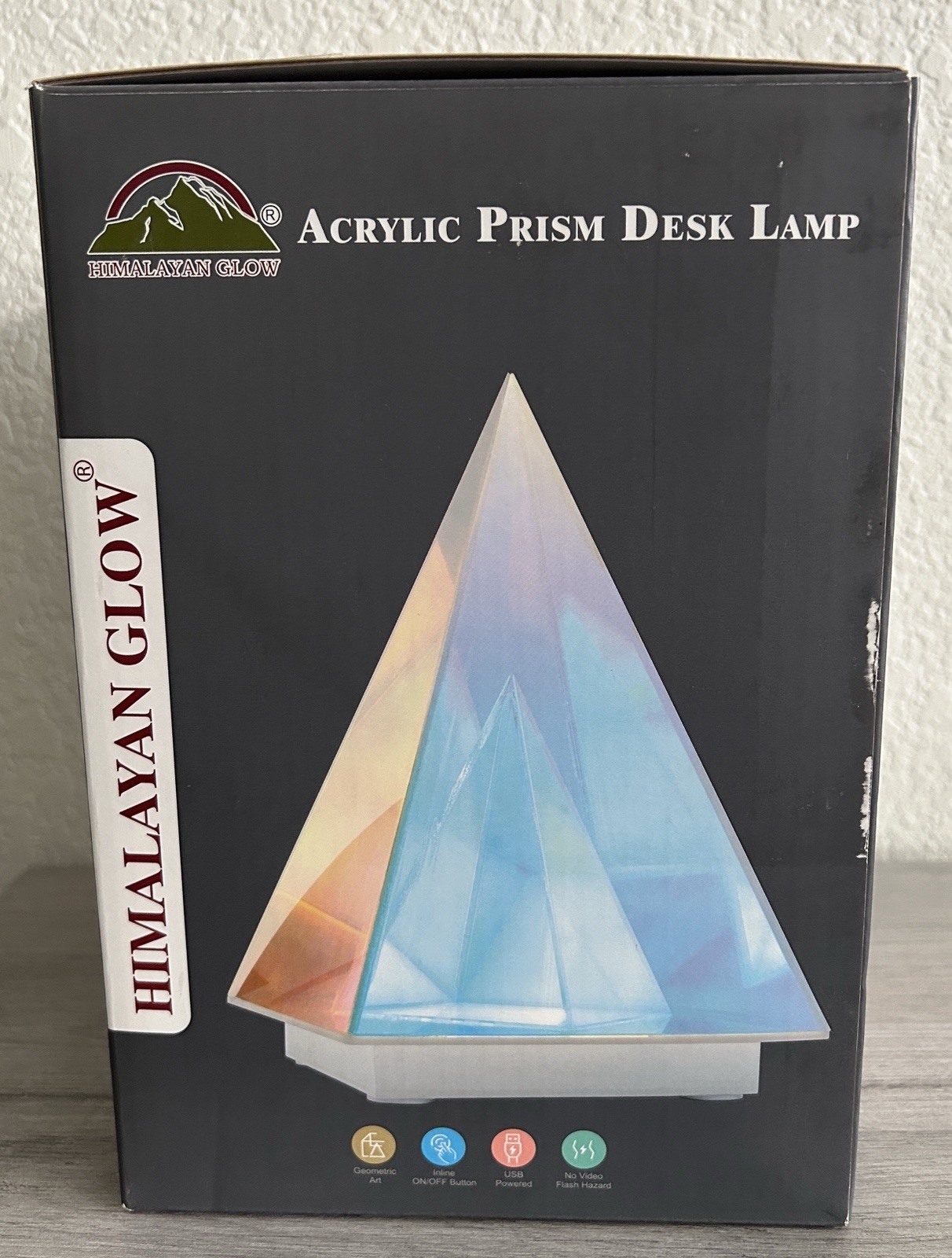 Brand New Himalayan Glow Acrylic Prism Pyramid Desk Lamp gallery