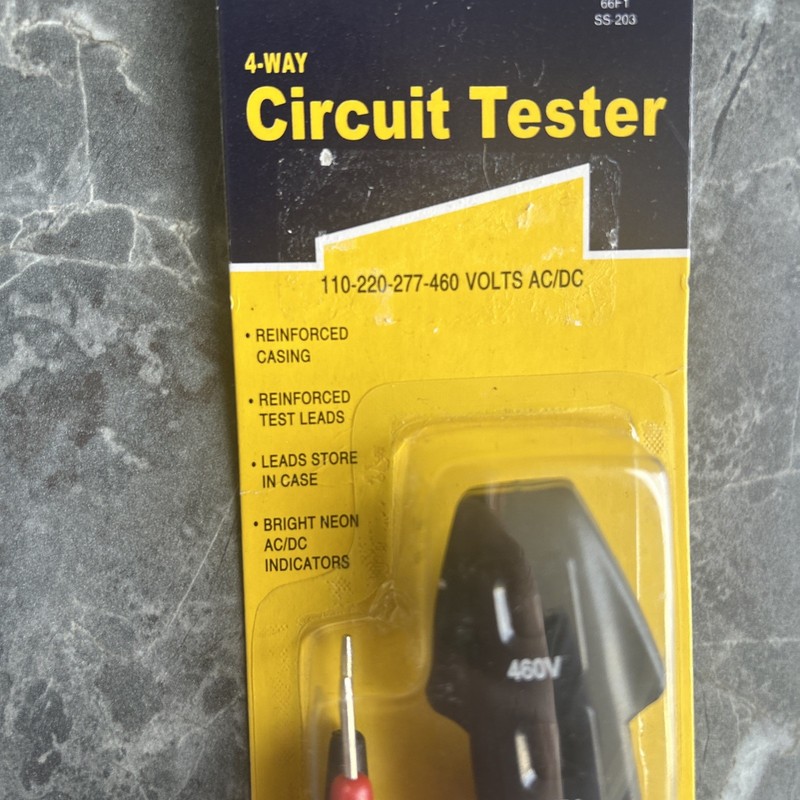 Electrical Circuit Tester - 4-Way - 110-220-277-460 Volts AC/DC New gallery