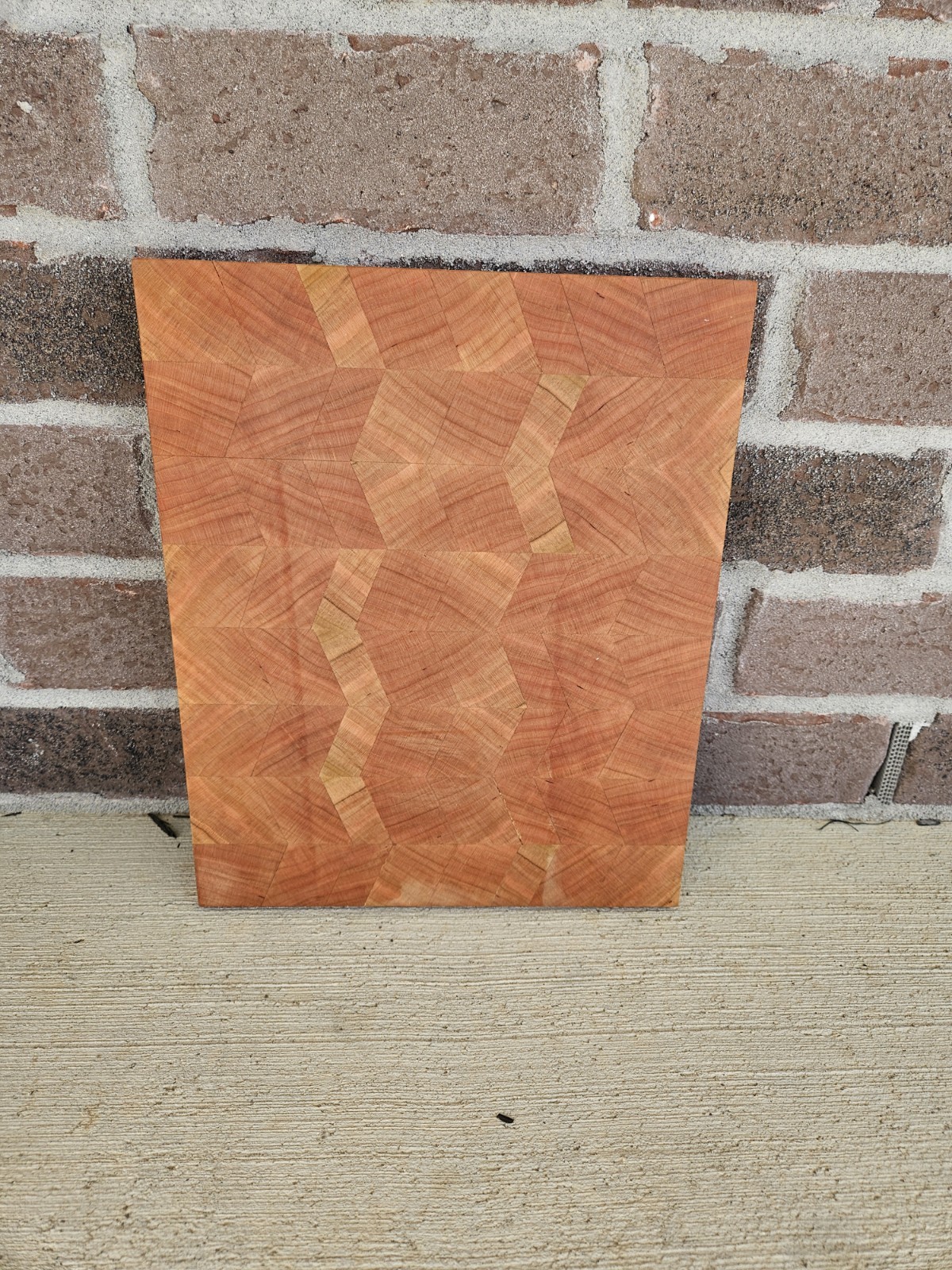 Geometric End Grain Cherry Charcuterie Board - Cutting Board - Butcher Block gallery