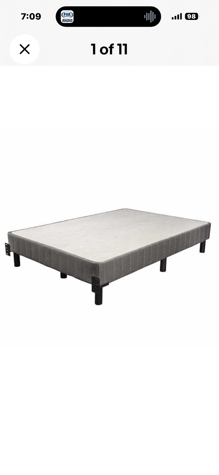 ENFORCE PLATFORM BASE , EAST KING, 9 METAL LEGS 2.000LBS Upholstered Metal NEW gallery