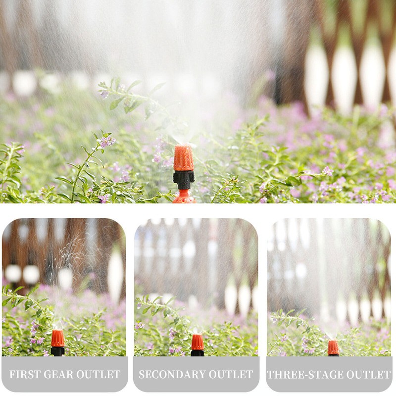 130ft Drip Irrigation System Plant Timer Self Garden Watering Hose Spray Kit USA gallery