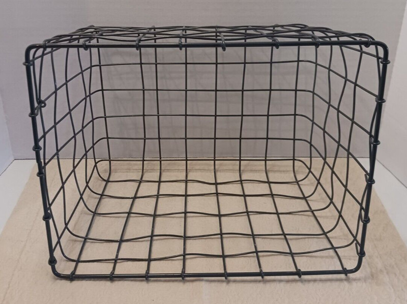 Free Form Wire 12" Basket Rectangular Industrial Farmhouse Style gallery
