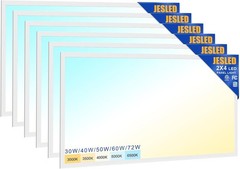 6PACK 2×4 LED Flat Panel Light Ceiling Fixture 5CCT 72W Dimmable for Office Shop