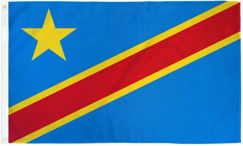 3x5 Foot (90x150 cm) DRC Congo Polyester Indoor/Outdoor Flag with Two Grommets gallery