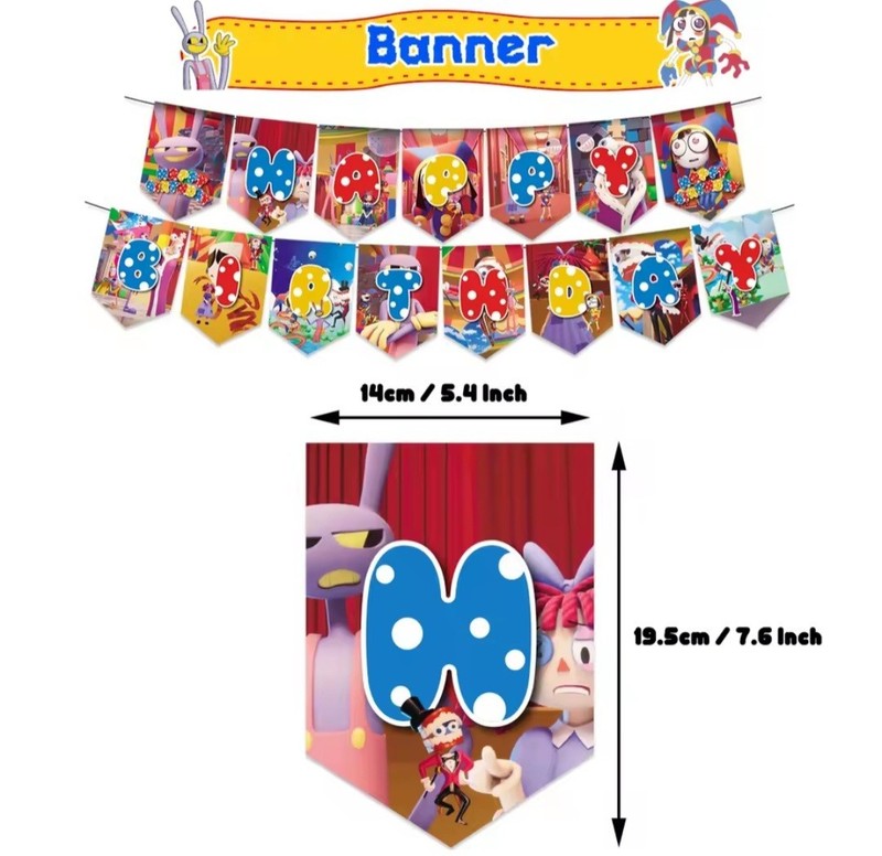 The Amazing Digital Circus Party Supply Banner Backdrop Toppers gallery