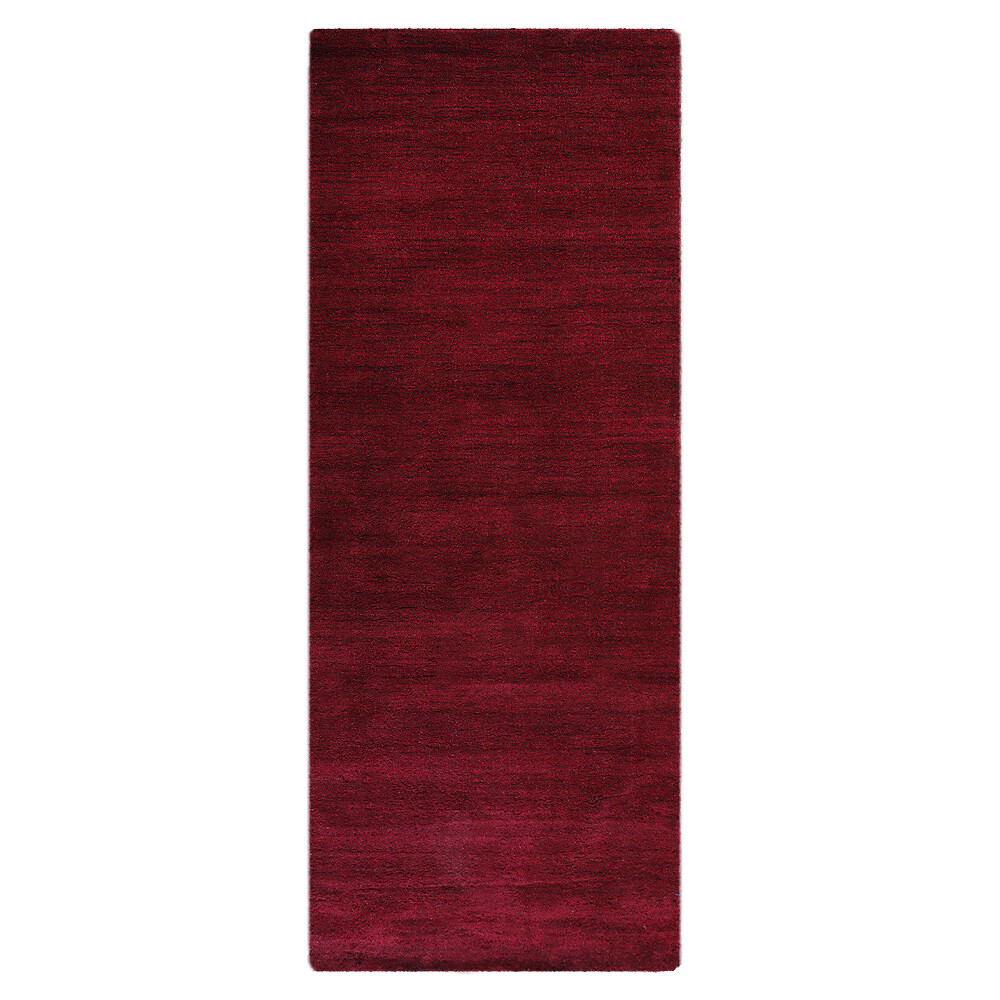 Eco-Friendly Hand Knotted Loom Wool Area Rug Solid Dark Red BBH Homes BBL00111L0 gallery