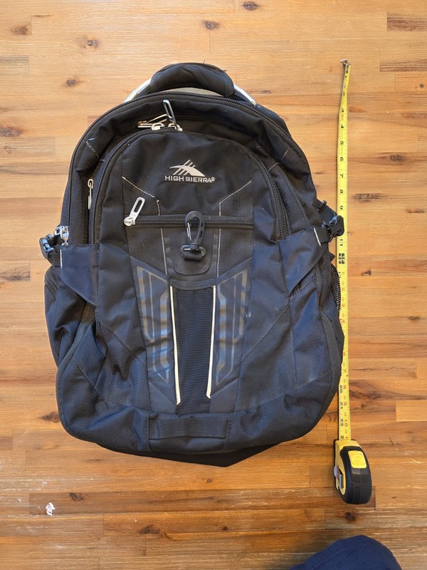 High Sierra Backpack. Black. Used (See Photos).