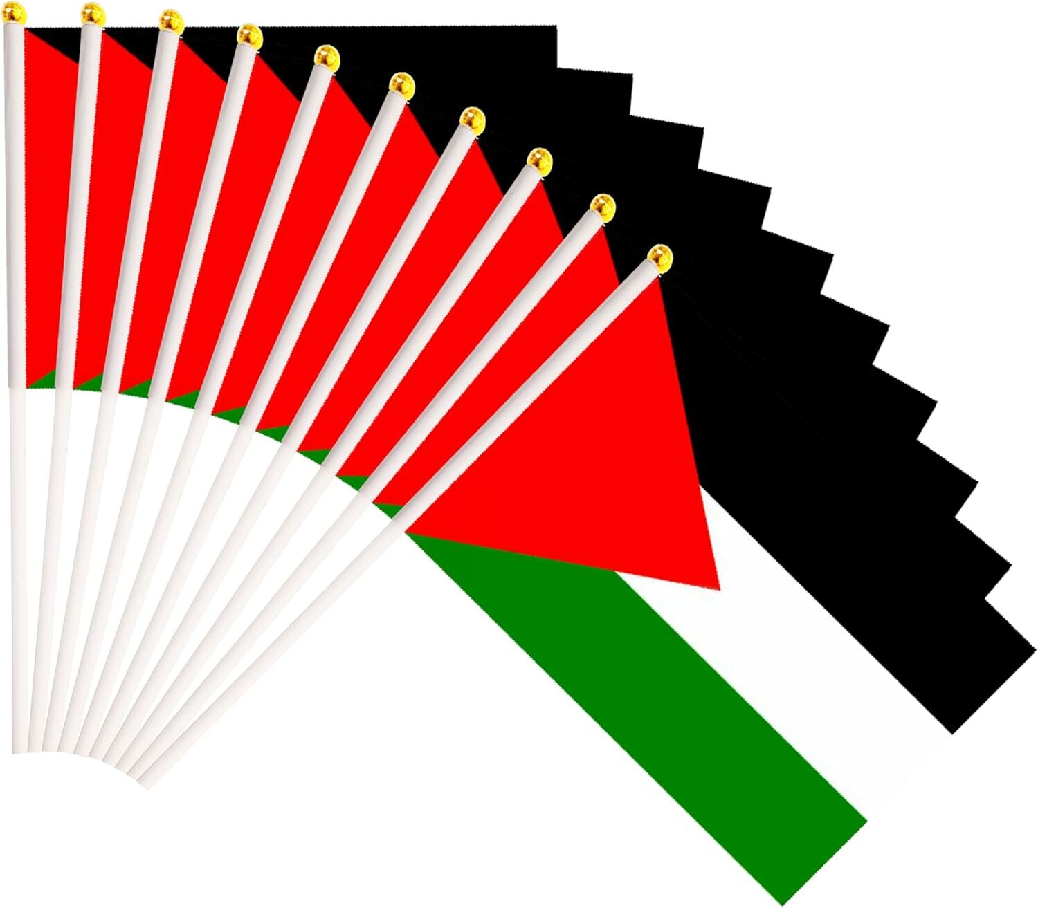 10/50Pcs Palestine Mini Flag Hand Held Small Miniature Palestinian Flag 5x8 Inch gallery