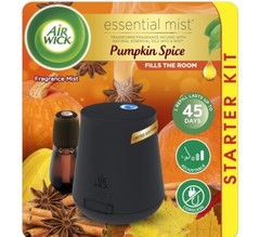 Air Wick Essential Mist Starter Kit Freshener Pumpkin Spice Fall Scent New